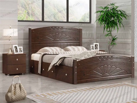 تخت تک نفره چوبی خورشید T126